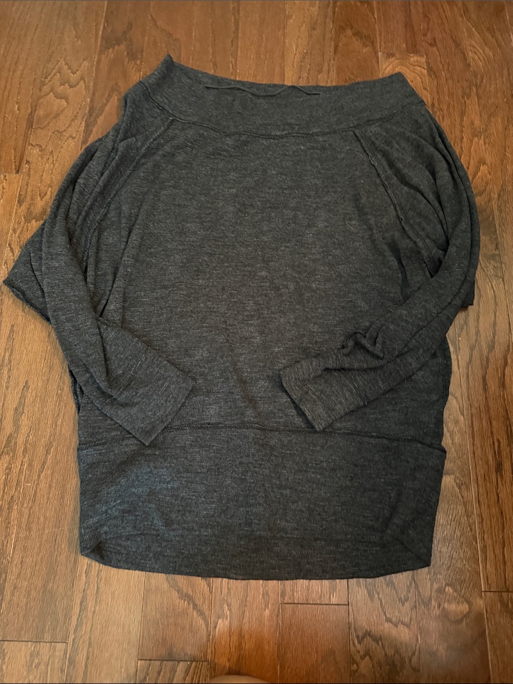 We The Free Off-the-Shoulder Charcoal Gray Sweater